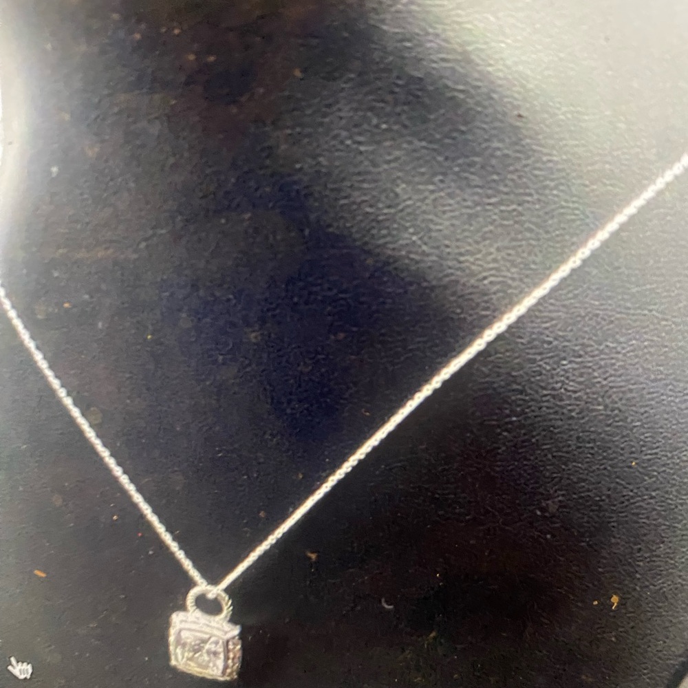 Judith Ripka Silver Charm with 18in Unsigned Fine Sterling Silver Pendant